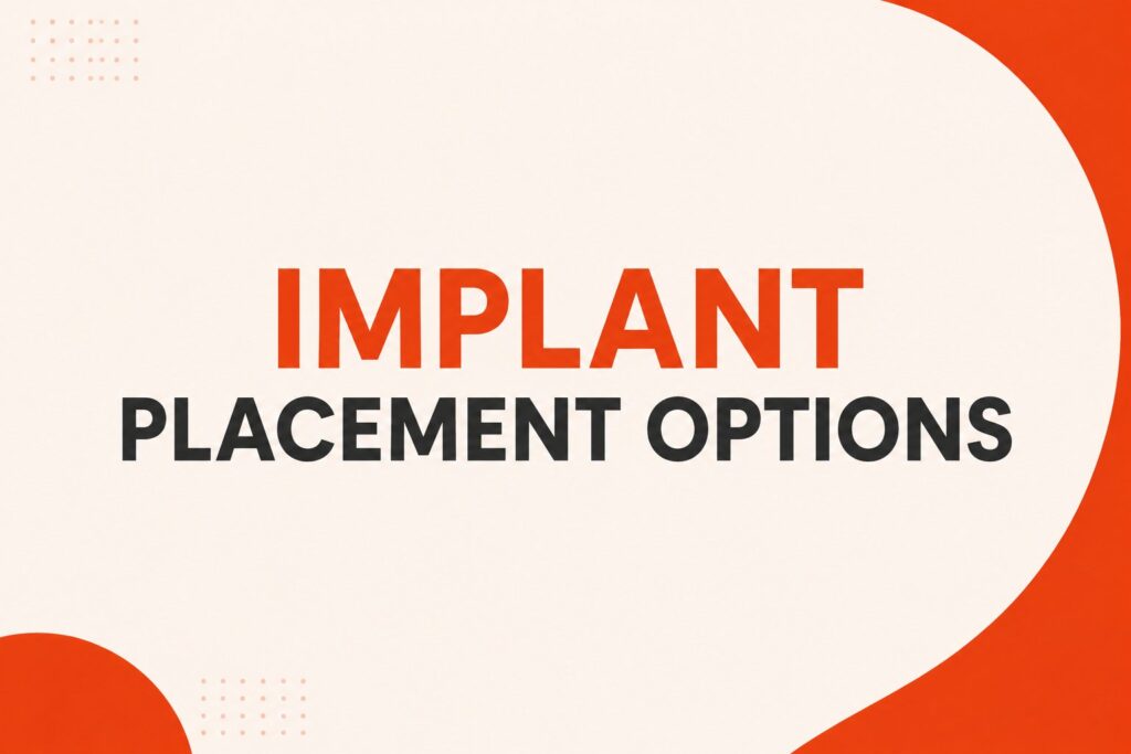 Implant Placement Options title graphic with modern medical-themed background design for breast augmentation surgery