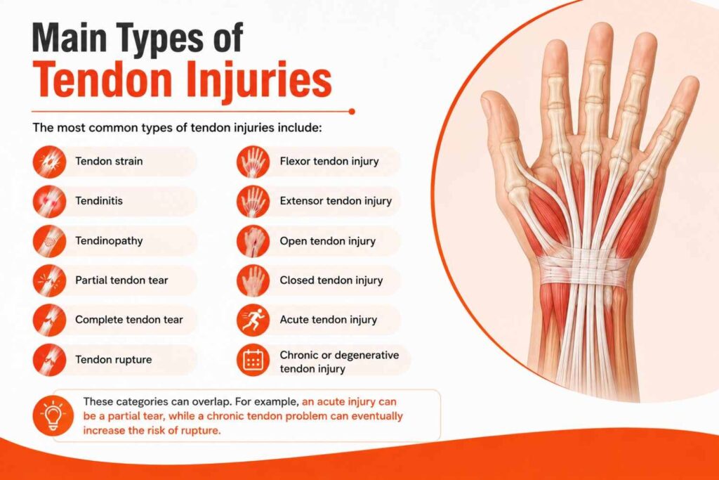 Main Types of Tendon Injuries